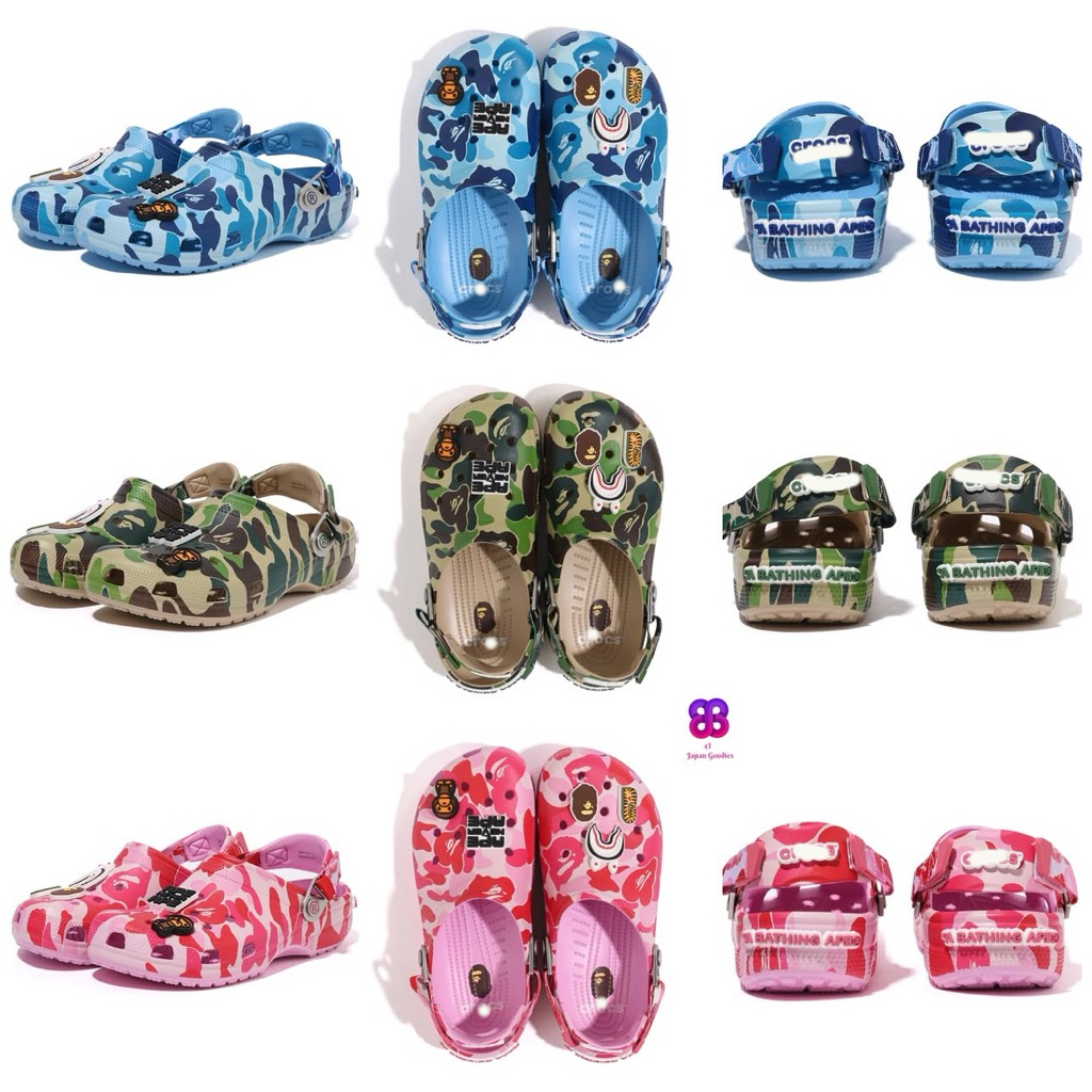 JDK Store_Dép Sục Unisex Clog Hoạ Tiết Camo B.a.p.e