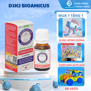 BIOAMICUS Vitamin D3K2 - MK7 - Giúp bé hấp thu tối đa canxi
