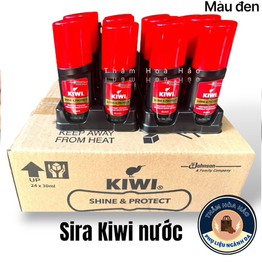 (Chính hãng)Xi đánh giày nước Kiwi Shine & Protect (30ml)  Sira đánh giày Thái Lan chính hãng giúp làm bóng và bảo vệ da