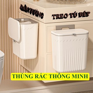 Thùng Rác Dán Tường Treo Tủ Bếp 12L Nắp Lật thông minh Tiện Dụng Cho Nhà Bếp Gắn Trong Nhà Vệ Sinh (giao màu ngẫu nhiên)