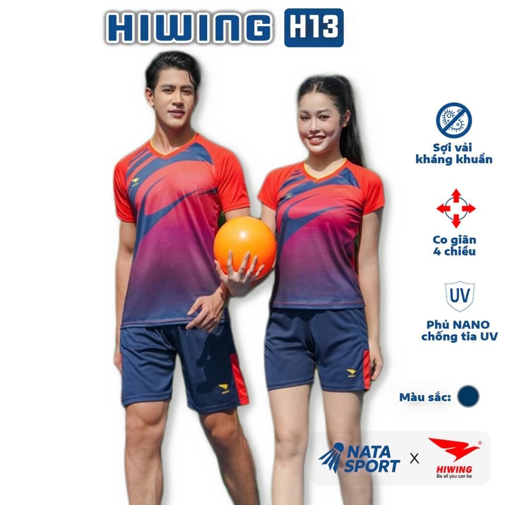 Bộ Thể Thao Nam Nữ Hiwing H13 - Áo Cầu Lông, Pickleball, Bóng Chuyền, Bóng Bàn