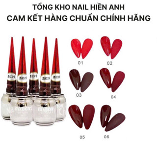  Sơn gel Mxbon màu đỏ - đen - trắng tinh - trắng sữa - nước gạo. Hàng chuẩn chính hãng - sơn đỏ chuẩn không ánh tím. 
