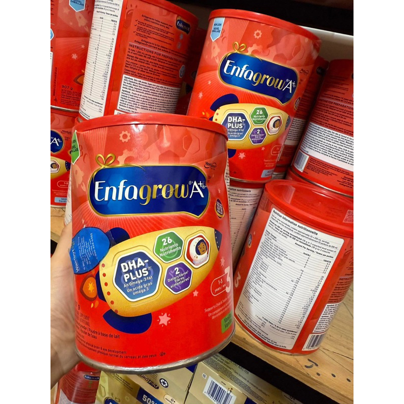 Sữa Enfagrow A+ Canada 907g VỊ MILK (Chuẩn bill-AIR), Dòng Sữa Mát  Bé Phát Triển Toàn DIện 1-5 Tuổi