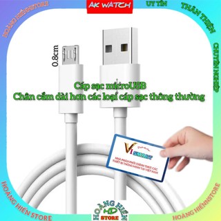 Cáp sạc micro USB 1m chân cắm 0.8cm, dài hơn các loại cáp sạc thông thường, chuyên dụng cho đồng hồ thông minh