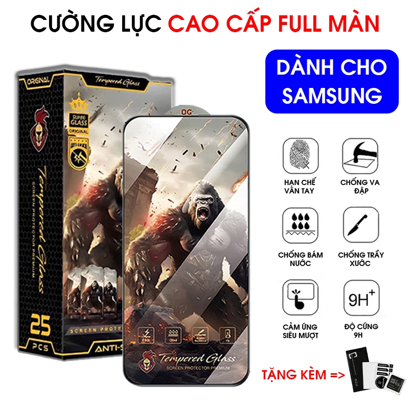 Kính cường lực Samsung A7 2018 / A9 2018 full màn cao cấp / ALLIN STORE