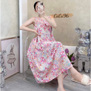 Đầm lanh lụa, tole, HÀNG CAO CẤP PHOM TO FREESIZE dứoi 70kg DÀI 110cm,V1<110cm,5 nút cài Thật, bầu bí bon chen vô tư ạ.