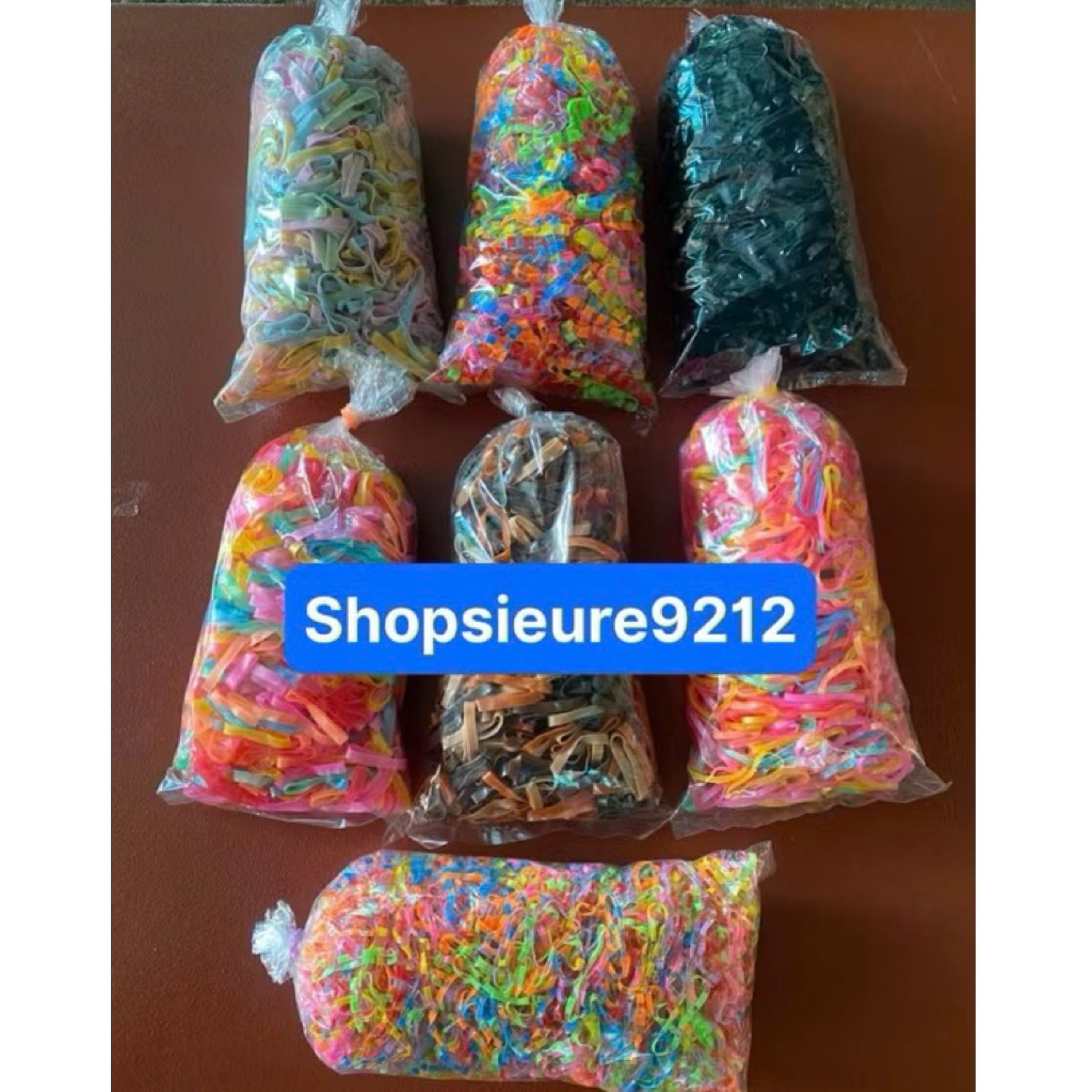 Dây chun buộc tóc nhiều màu cho bé 200g,dây thun cột tóc nữ nhiều màu