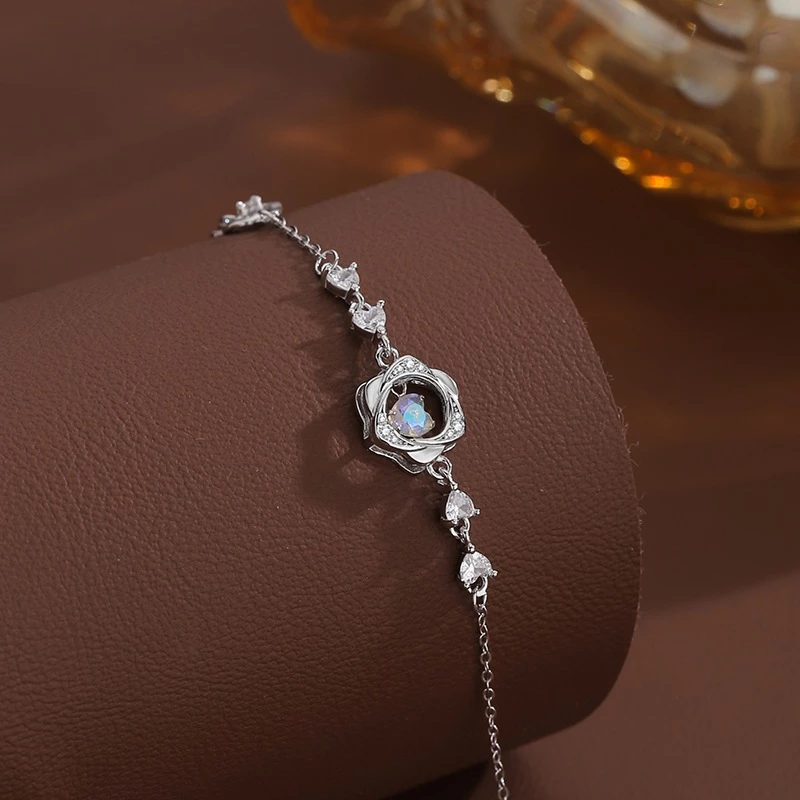 Lắc tay bạc Ý S925 Hoa Sương Asimi Blossom Veil LT41 8