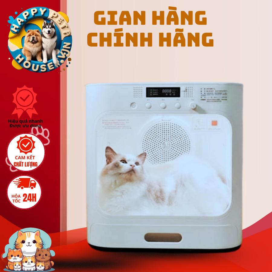 LỒNG SẤY LÔNG CHÓ MÈO PET MARVEL CHUYÊN DÙNG CHO SPA GROOMING CÔNG SUẤT CAO