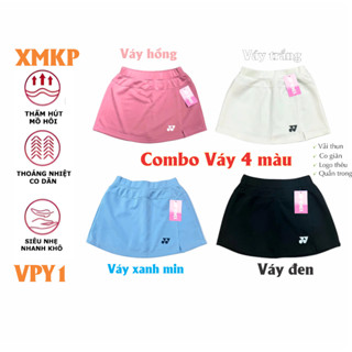 VÁY THỂ THAO NỮ Cầu lông, Pickleball, Bóng bàn, Bóng chuyền, Gym form đẹp, vải thun co giãn, quần bảo hộ  (Váy 4 màu)