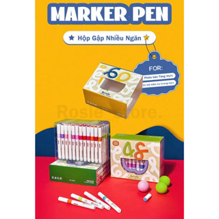  Màu Acrylic Marker đầulông brush PHIÊN BẢN HỘP NHỰA CAO CẤP 24 36 Màu Bộ Màu VẽNgười Tranh PhongCảnh 