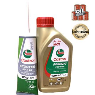 Combo nhớt và láp Castrol tổng hợp toàn phần dành cho xe tay ga