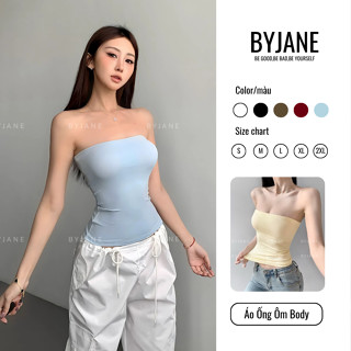 ( MỞ BÁN ) Áo Ống trơn ôm body basic, Áo quây croptop nhiều màu vải cotton mịn co dãn tốt ôm body tôn dáng -BYJANE-500