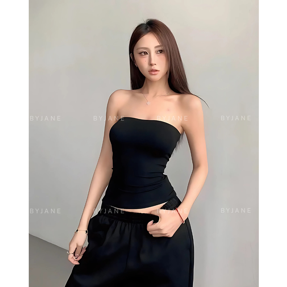 ( MỞ BÁN ) Áo Ống trơn ôm body basic, Áo quây croptop nhiều màu vải cotton mịn co dãn tốt ôm body tôn dáng -BYJANE-500 | BigBuy360 - bigbuy360.vn