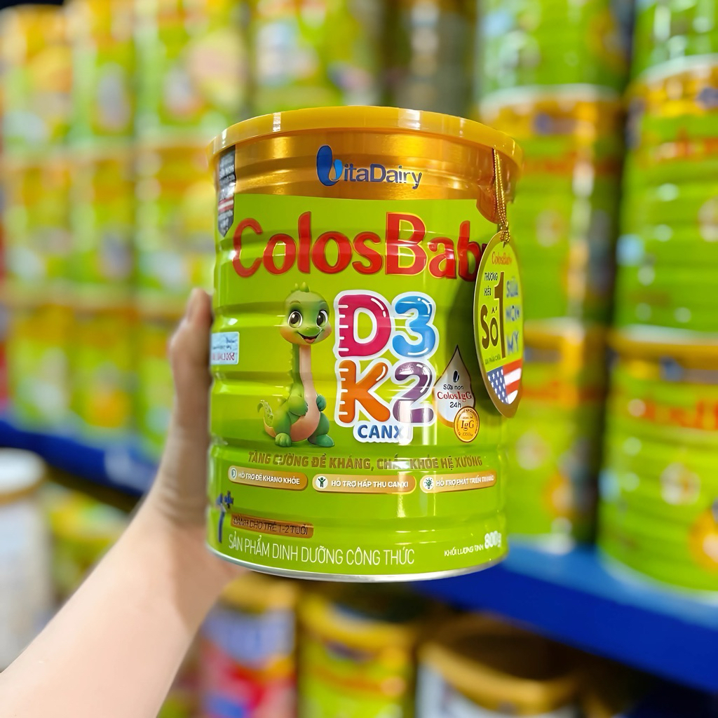 [Date mới 2027] Sữa bột Colosbaby D3K2 0+, 1+, 2+ 400g/ 800g Canxi Gold cho bé VitaDairy