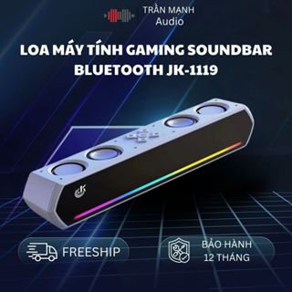 Loa Máy Tính Gaming Soundbar Bluetooth Để Bàn JK-1119, Led RGB 7+1, Bass Mạnh Kèm Dây Sạc Và Jack 3.5