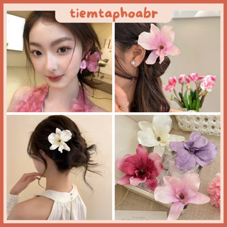 Kẹp Tóc Hoa Phalaenopsis Đi Biển - Kẹp Hoa Lan Nhí Phong Cách Tiểu Thư Phụ Kiện Đi Biển Chụp Ảnh