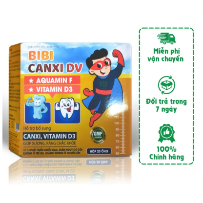 Siro Bibi Canxi hỗ trợ bổ sung canxi, vitamin d3 giúp trẻ tăng chiều cao, xương chắc khỏe