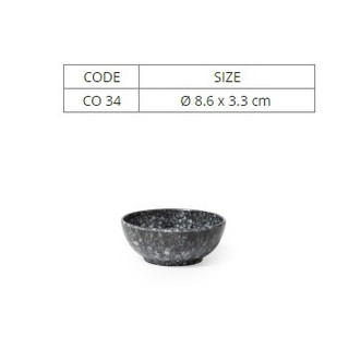 10 Chén Chấm Nhựa Melamine Vân Đá Đen