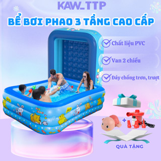 Bể Bơi Phao KAW 3 Tầng Dày Dặn Chất Liệu PVC Bền Đẹp Đáy 2 Lớp Chống Trượt Nhiều Kích Thước lựa chọn
