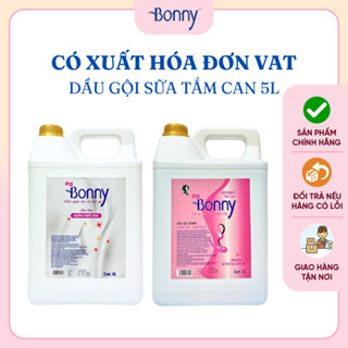 Can dầu gội, Can sữa tắm, can dầu xả 5 lít BONNY hương nước hoa dùng cho khách sạn, nhà nghỉ, hộ gia đình, Spa, Can 5L