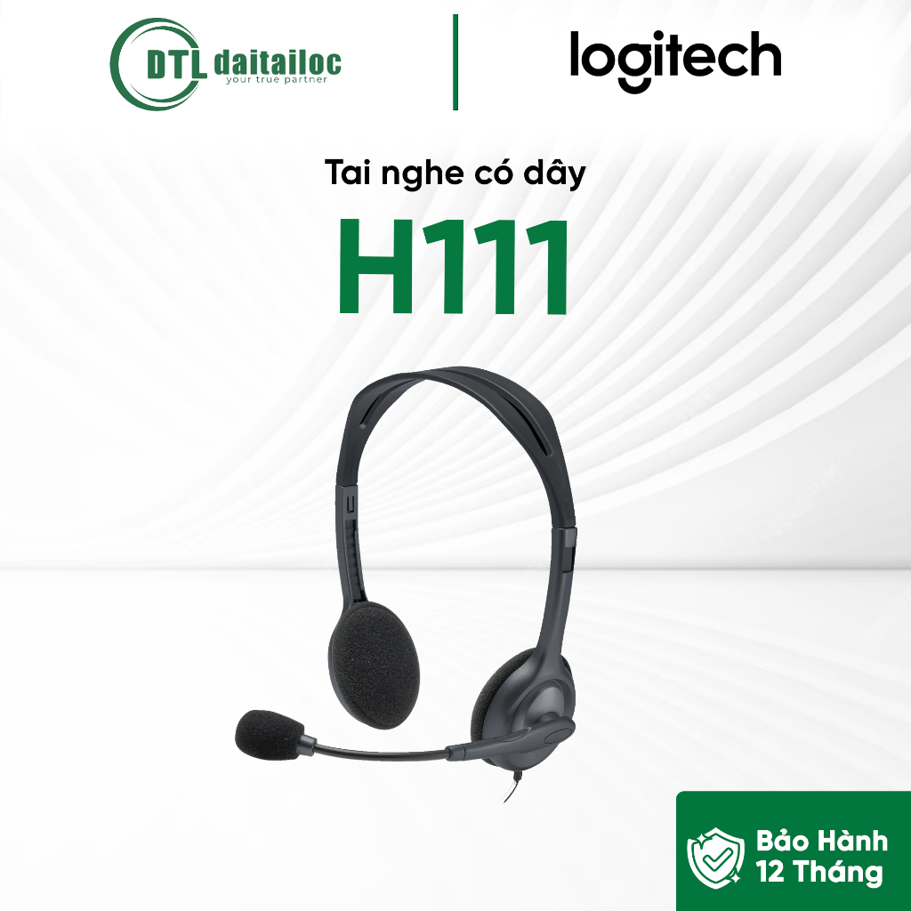 Tai nghe có dây Logitech H111 | Chính Hãng | Bảo Hành 12 tháng