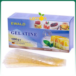 Combo 5-20 Lá Gelatine Ewald hàng Đức (3.4g/lá) làm bánh panna cotta, khúc bạch, tào phớ, pudding