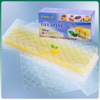Gói lẻ 500g Lá Gelatine Ewald hàng Đức (3.4g/lá) làm bánh panna cotta, khúc bạch, tào phớ, pudding
