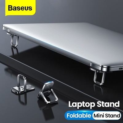 BASEUS Bộ 2 giá đỡ laptop mini Baseus mỏng có thể gập lại Giá đỡ bàn phím nhôm cho Macbook Xiaomi Notebook