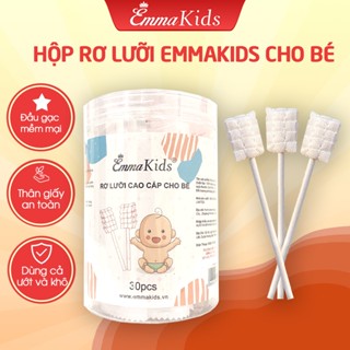  Que Tưa Lưỡi Rơ Lưỡi Vệ Sinh Răng Miệng Cho Bé EmmaKids Gạc Rơ Lưỡi Bé Sơ Sinh  Hộp 30 chiếc  