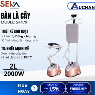 Bàn Là Cây Hơi Nước Đứng SEKA SK47 Kèm Bàn Ủi Dung Tích 2 Lít Công Suất 2000W, 10 Cấp Độ Ủi