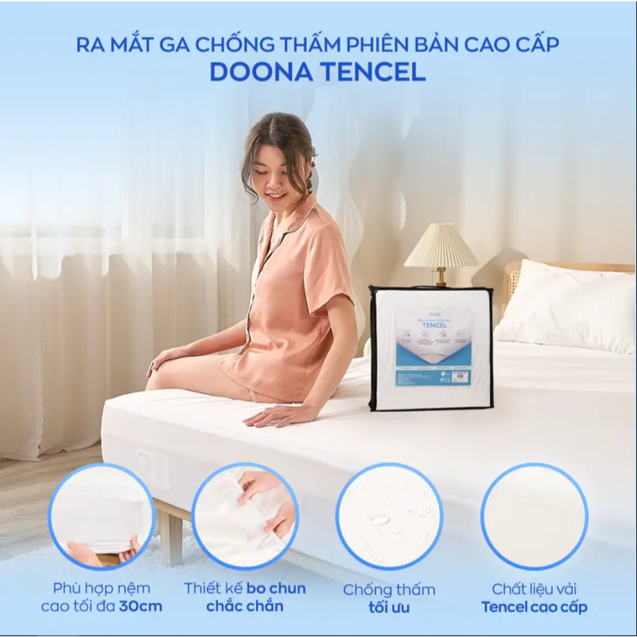 Ga Chống Thấm Vua Nệm Goodnight Sumi, Bảo Vệ Nệm,Tăng Tuổi Thọ Nệm 25cm, Bọc Đệm Chống Thấm Nước | BigBuy360 - bigbuy360.vn