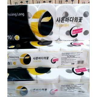    ComBo 5 Lốc - Có Lõi  Lốc 10 Cuộn Giấy Vệ Sinh Hoàng Long Có Lõi Công Nghệ Hàn Quốc 