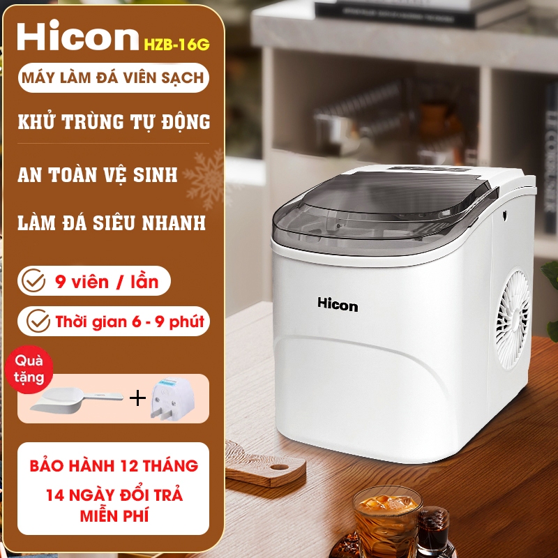 Máy Làm Đá Viên Tự Động Mini Nhập Khẩu XiaomiHicon, Tủ Máy Tự Tạo Làm Nước Đá Bi Sạch Nhanh Siêu Tốc Nhỏ Gia Đình