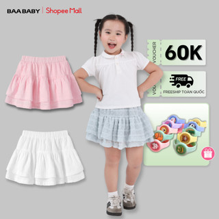 Chân váy kate, chân váy bé gái xòe có quần trong cho bé gái từ 1 tuổi - 10 tuổi BAA BABY - CV19N