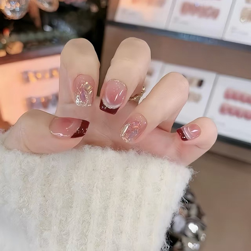 Móng Tay Giả Nail Box Đính Đá Đính Charm Kiểu Dài Màu Hồng Đen ORI ACCESSORIES ZX19 | BigBuy360 - bigbuy360.vn