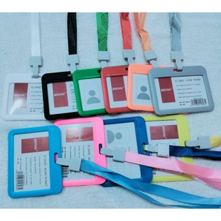 Combo 10 Bảng tên ngang + dây đeo thẻ học sinh, sinh viên, nhân viên văn phòng KT #10*8 cm (KT trong lòng thẻ 5.4*8.5cm)