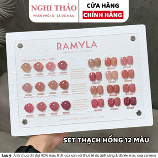 Set sơn thạch đục hồng RAMYLA 12 màu Nghi Thảo Nails