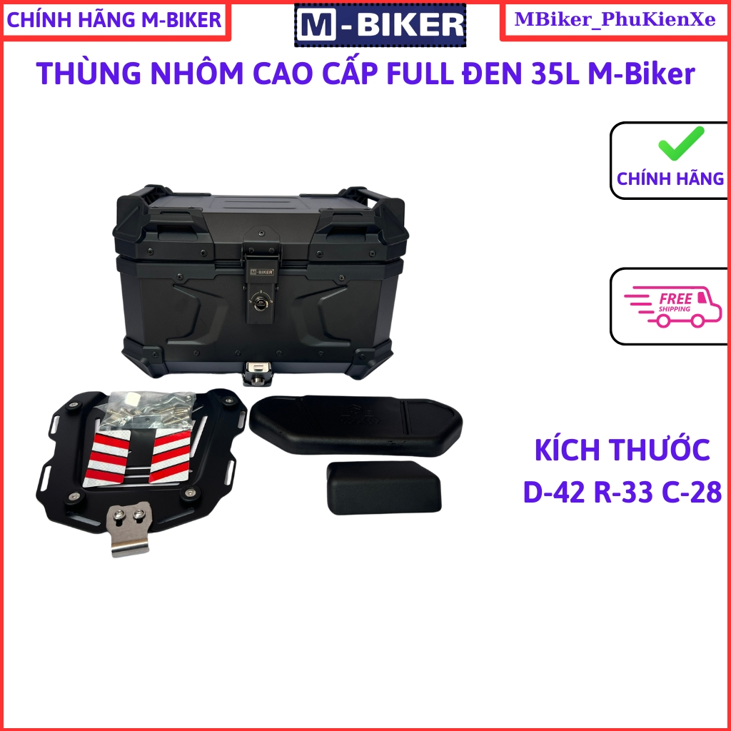 [𝐌-𝐁𝐢𝐤𝐞𝐫]_ Thùng nhôm xe máy, thùng nhôm xe, thùng top nhôm, chính hãng mbiker