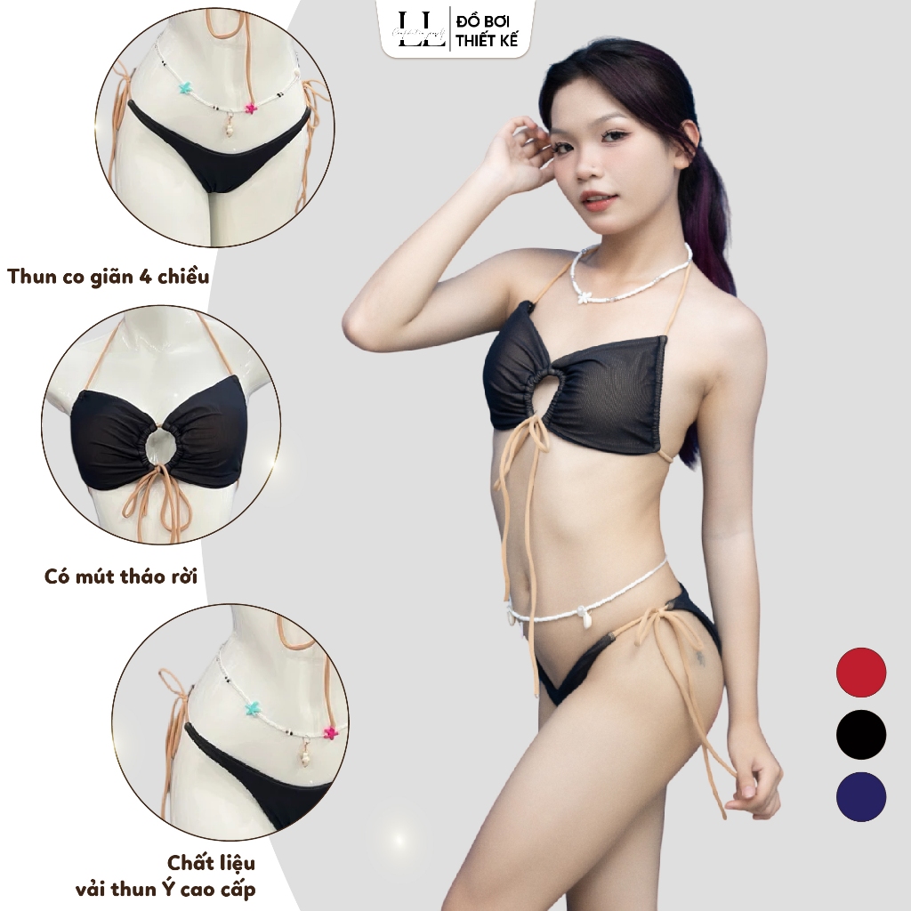 Bikini 2 Mảnh L&L BIKINI Xuyên Thấu Lưới Thun Co Giãn 4 Chiều Tôn Dáng Gợi Cảm | BigBuy360 - bigbuy360.vn