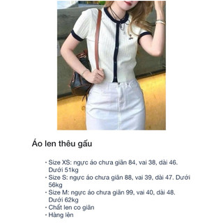 Áo len thêu viền đen