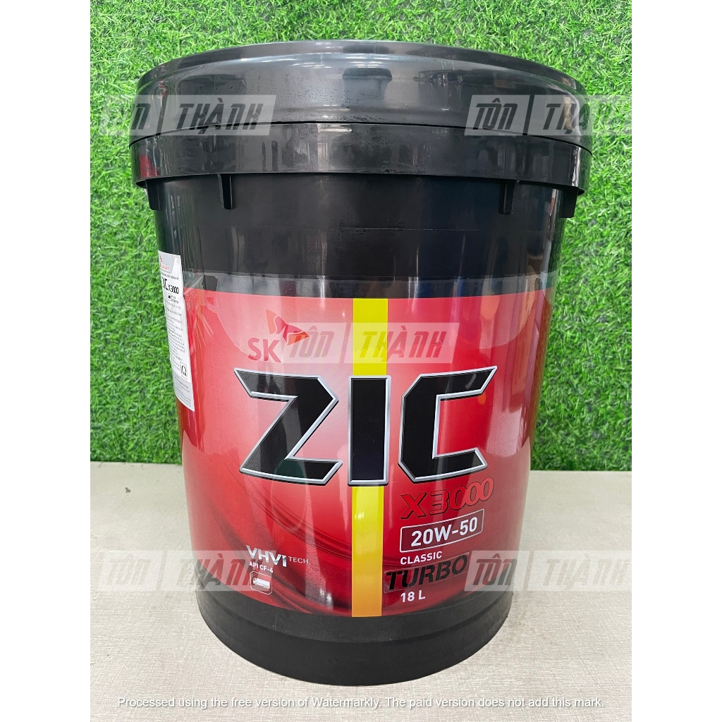 [ HÀNG CHÍNH HÃNG ] Dầu Động Cơ Diesel SK ZIC X3000 20W-50 (18 LÍT) - Nhập khẩu Hàn Quốc