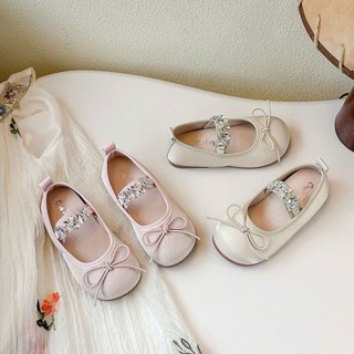  Giày Bé Gái Giày búp bê quai đính đá có nơ cho bé gái Ánh Nhũ nhẹ nhàng phối quai chun Đính Đá lấp lánh đế êm mềm BB01 
