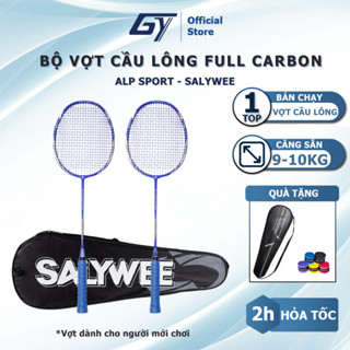 Vợt cầu lông full carbon ALP SPORT SalyWee 4UG5 cao cấp lực căng 22-28lbs tặng túi quấn cán sẵn
