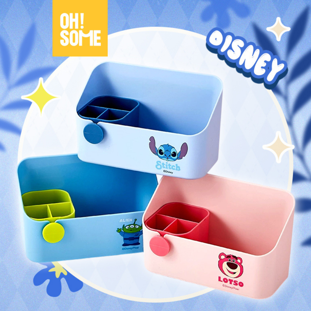 【OHSOME x Disney】- Hộp đựng đồ đa năng, Khay đựng mỹ phẩm, Hộp đựng bút Disney Stitch / Gấu dâu Lots