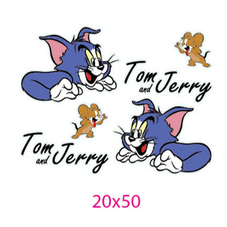 Hình dán tôm&jeery tinh nghịch. decal trang trí xe máy, ô tô, xe tải...