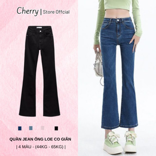 Quần jean nữ ống loe CHERRY chất bò Denim cao cấp co giãn tốt tôn dáng đẹp T026
