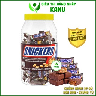 [Hũ 38 thanh] Socola nhân đậu phộng Snickers Mỹ 456g