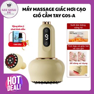 Máy Giác Hơi Cạo Gió Cầm Tay G05-A,Có Đèn Hồng Ngoại Cạo Gió Với 8 Đầu Massage Tặng Tinh Dầu, Giúp Giảm Đau Nhức