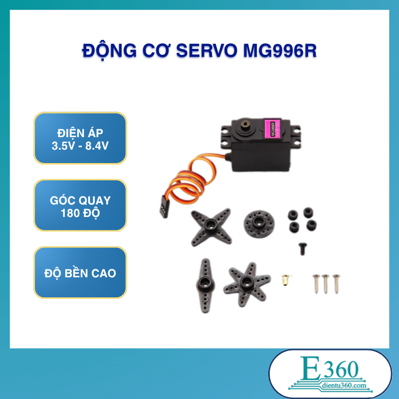 Động Cơ Servo MG996R/ MG995/ SG90/ MG90S – Ứng Dụng Đa Dạng